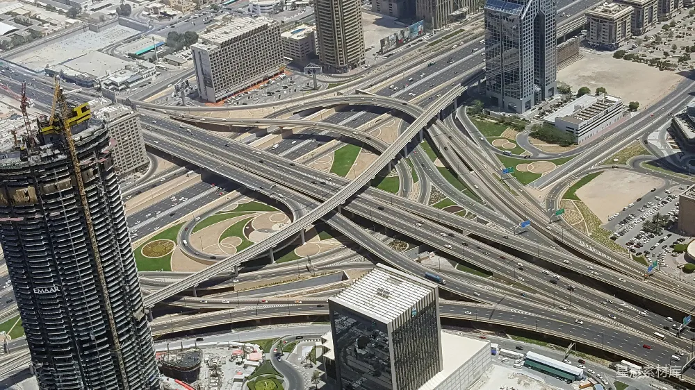 高清摄影  道路和建筑物的航拍