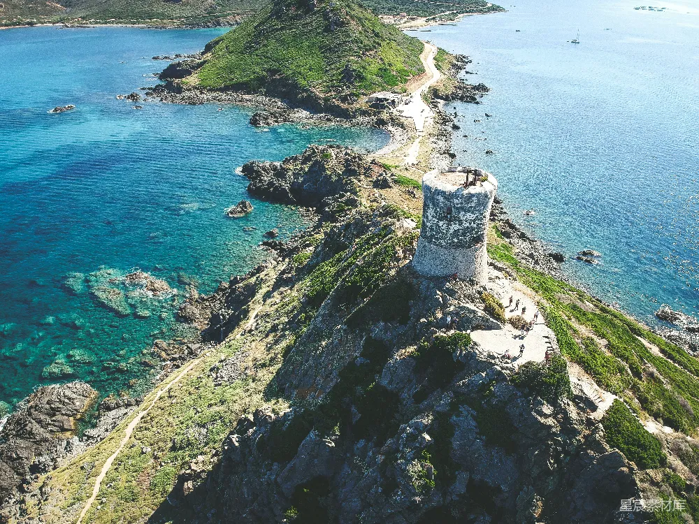 高清摄影  海滩悬崖和海景的航拍摄影