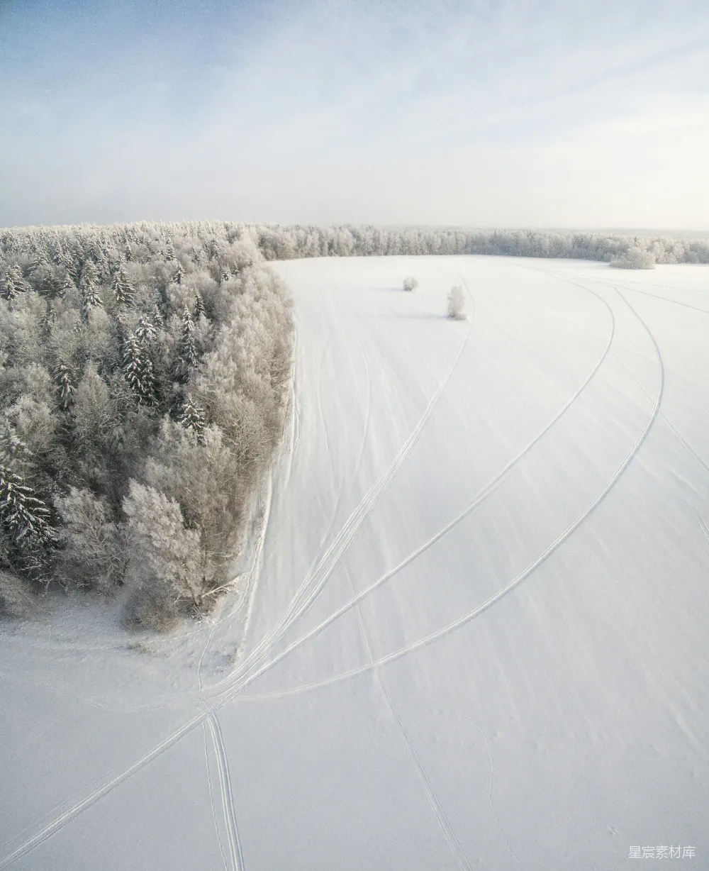 高清摄影  被雪覆盖的土地