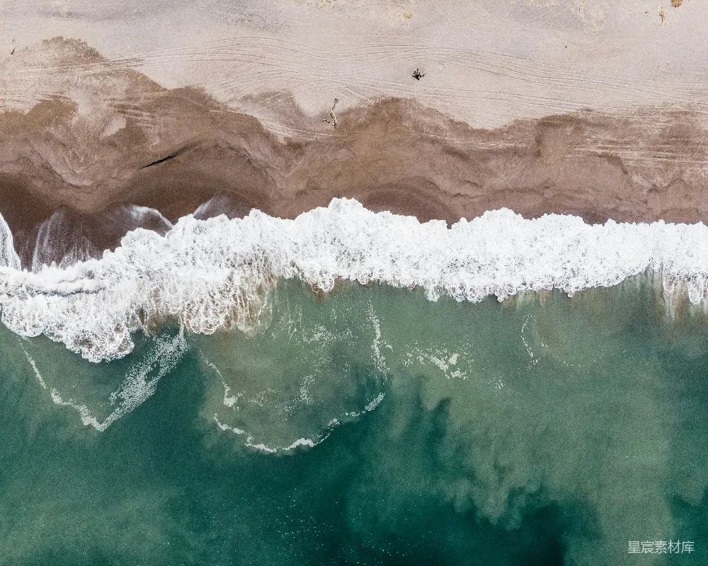 高清摄影  棕色和白色的海浪