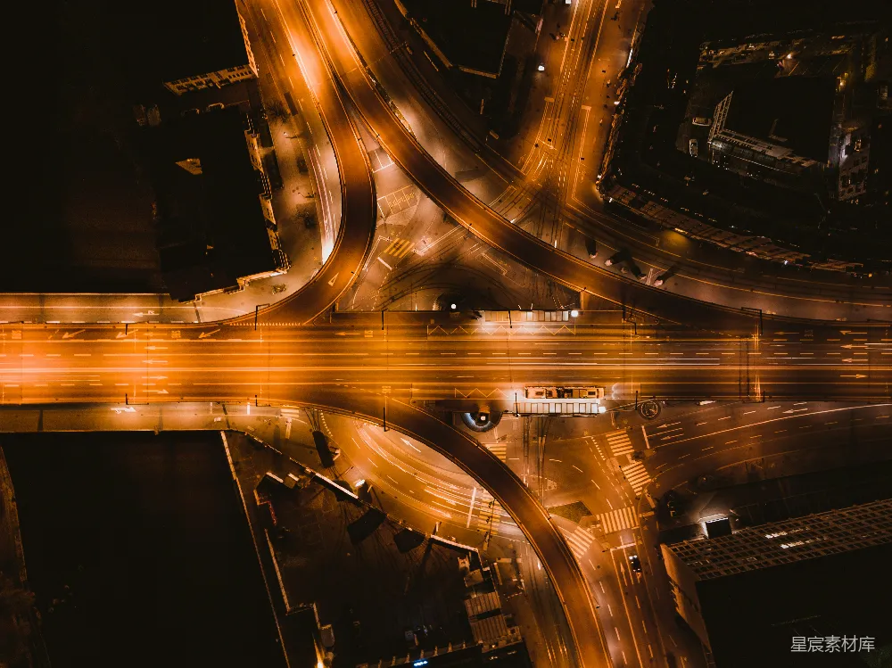 高清摄影 壁纸 夜间道路上汽车的延时摄影