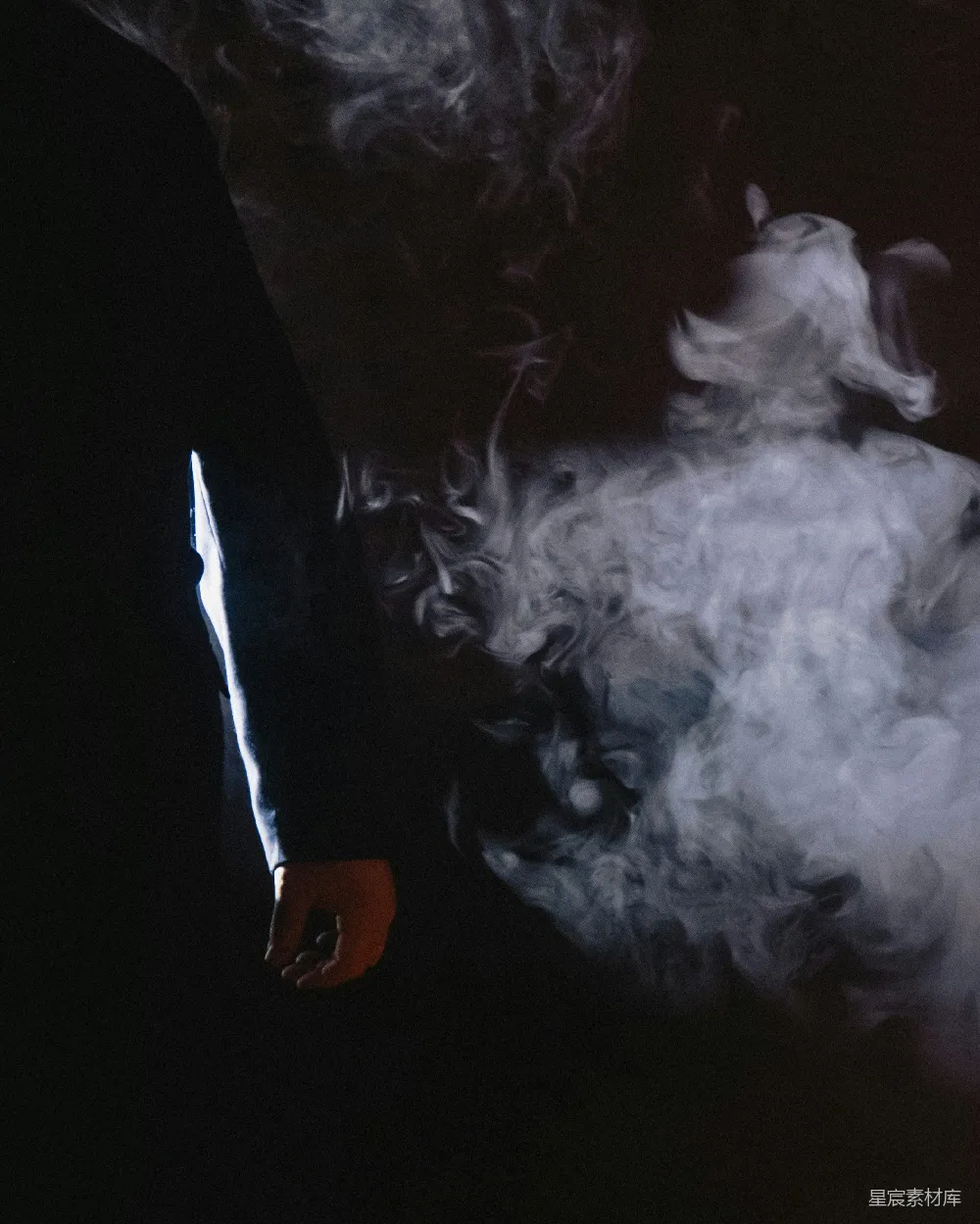 高清摄影  一个人拿着刀和一只狗