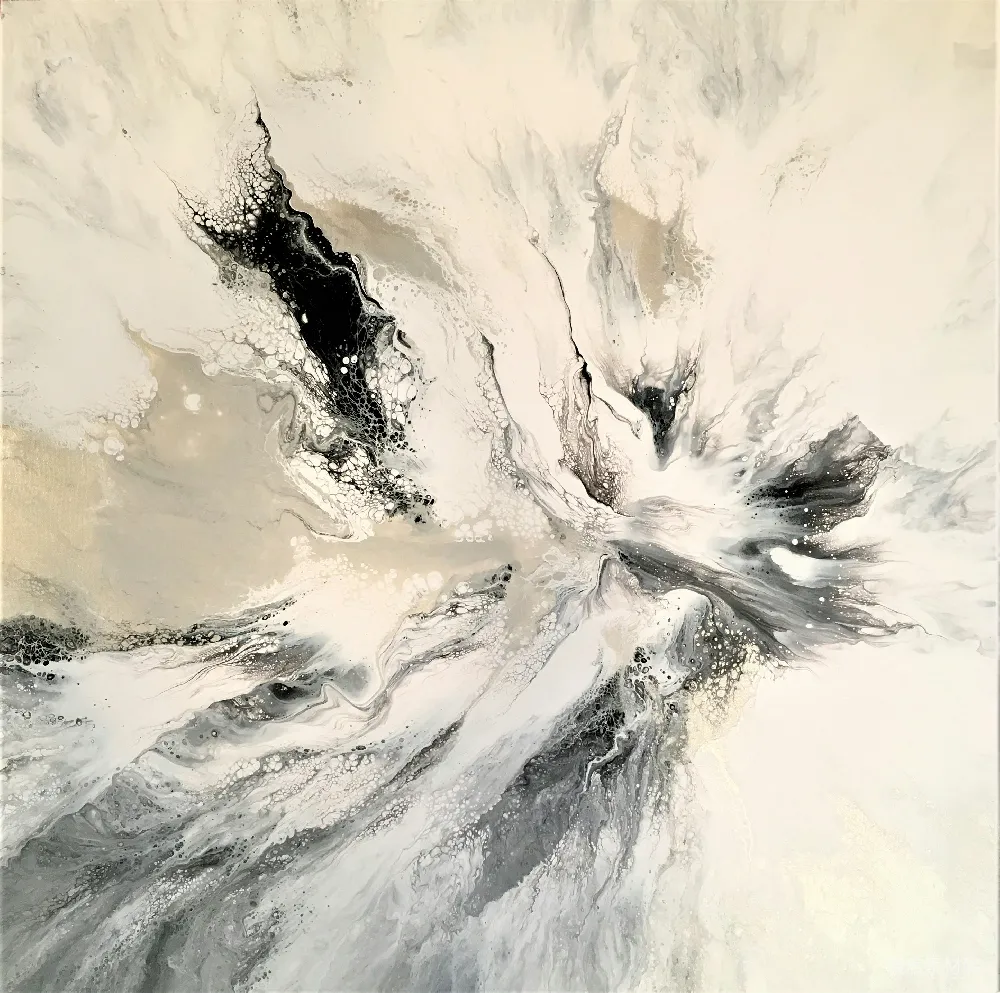 高清摄影  一幅黑白颜色的抽象画