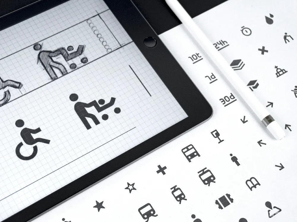 高清摄影  打开的黑色iPad