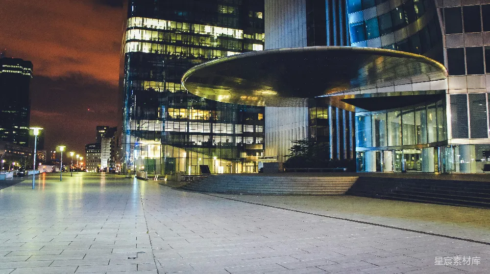 高清摄影  现代建筑夜景的城市天际线