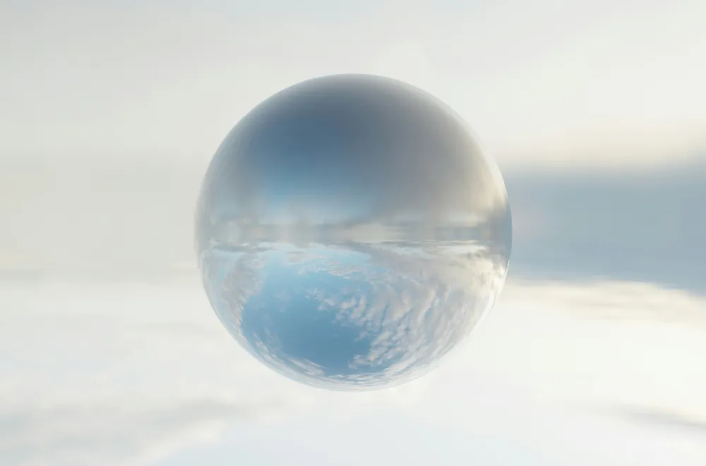 高清摄影  天空中的一张球体照片
