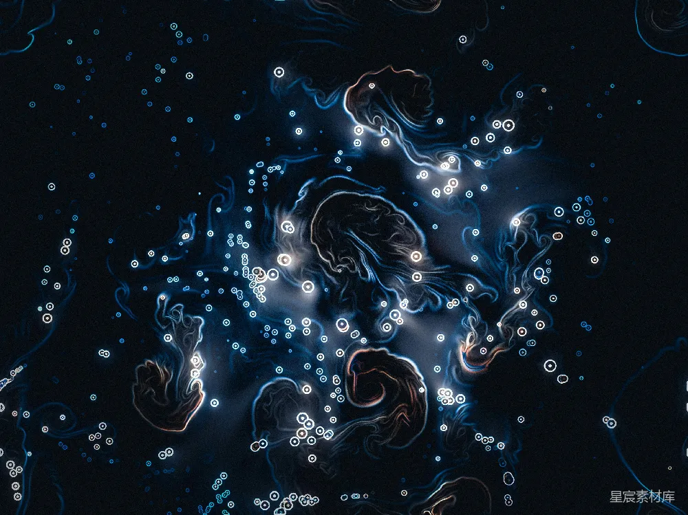 高清摄影 壁纸 一个蓝黑相间的背景，上面有泡泡。