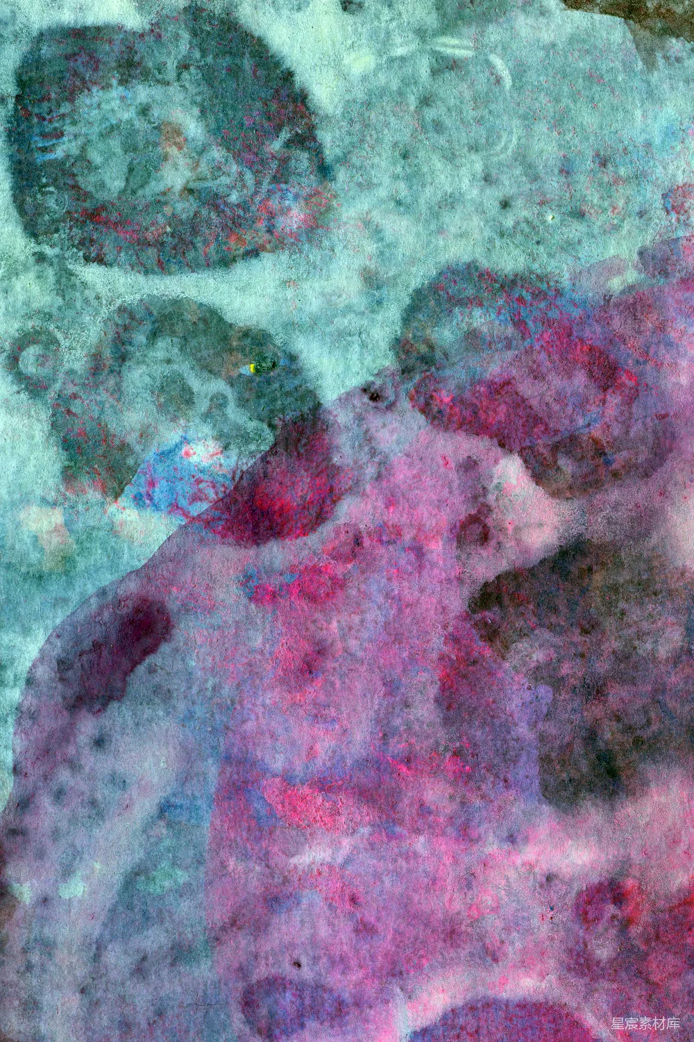 高清摄影  粉色和蓝色的抽象画作