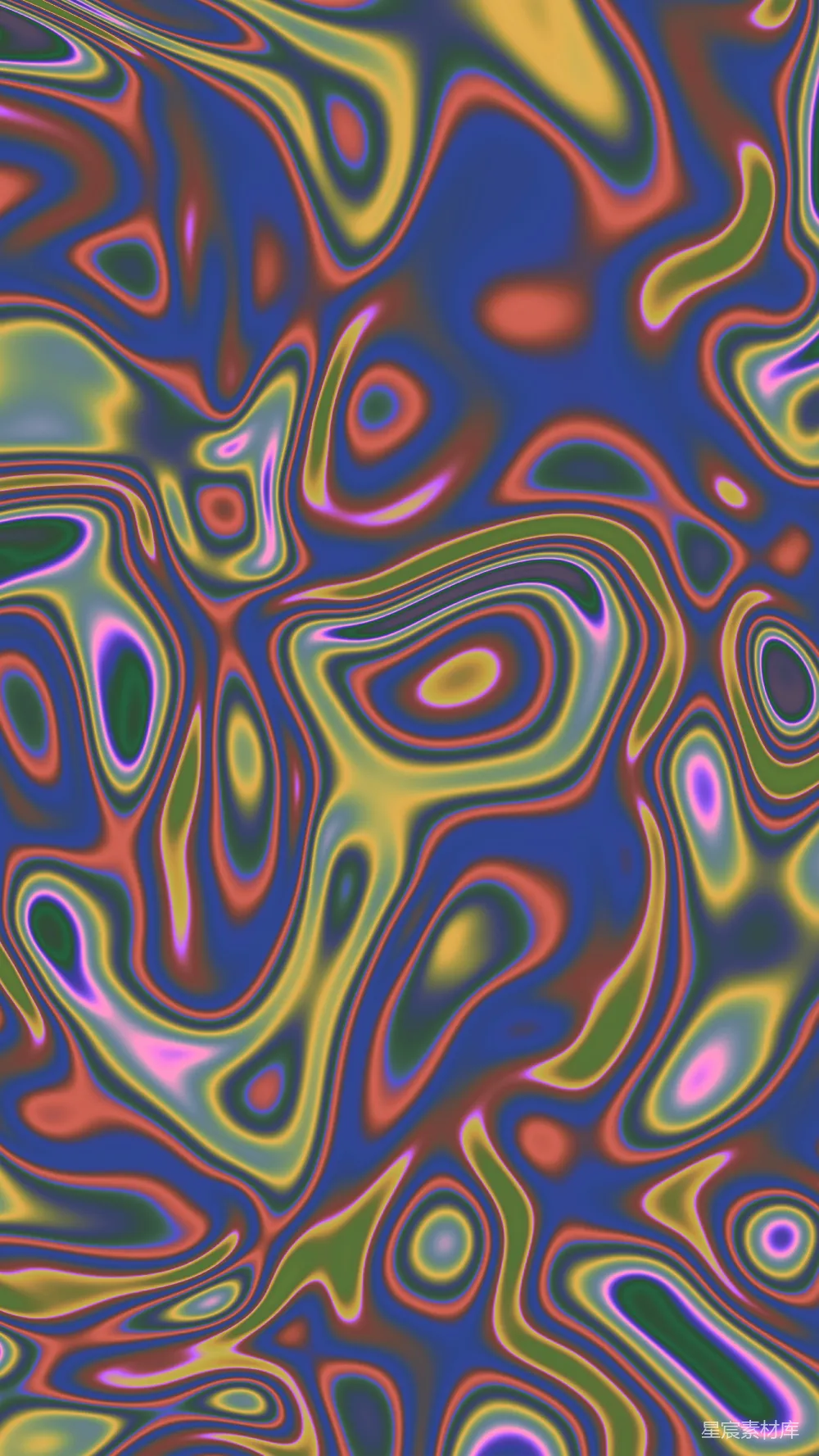 高清摄影  蓝黄粉三色交织的抽象图案。