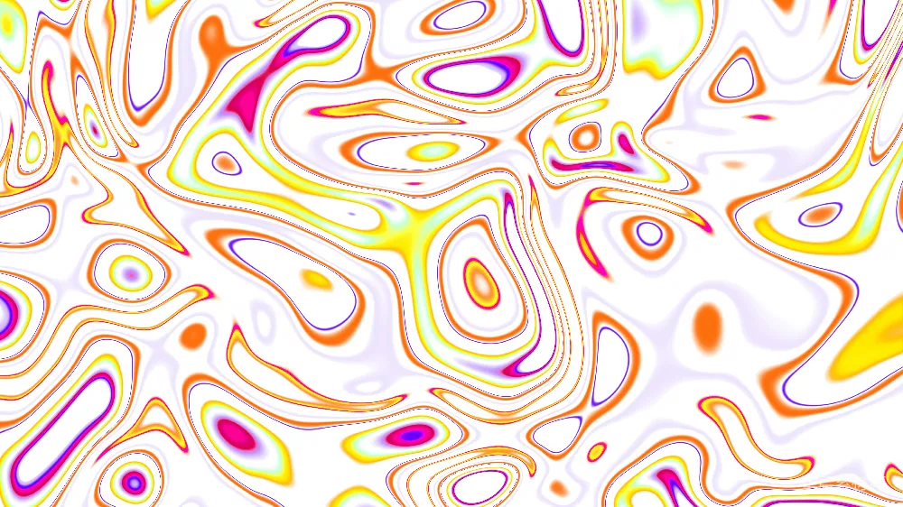 高清摄影  白色背景上呈现出抽象的鲜艳色彩漩涡图案