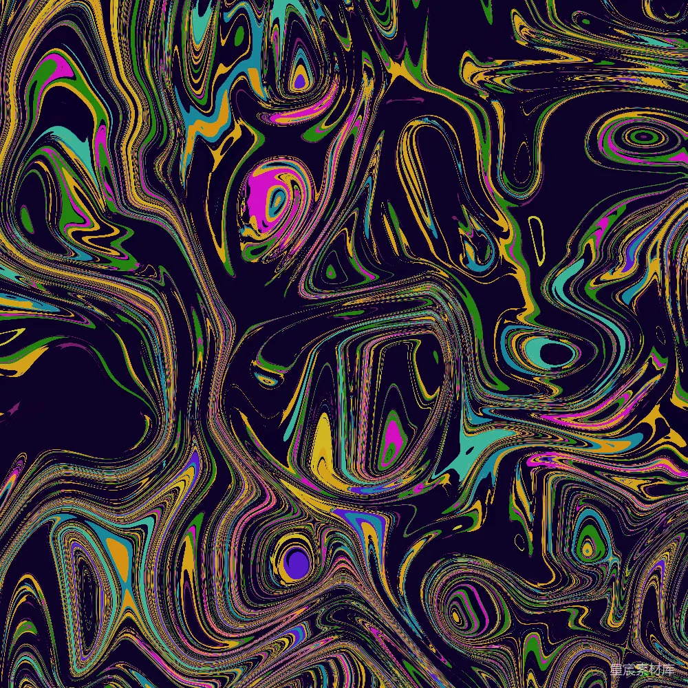 高清摄影  一个由多彩线条和漩涡组成的抽象背景