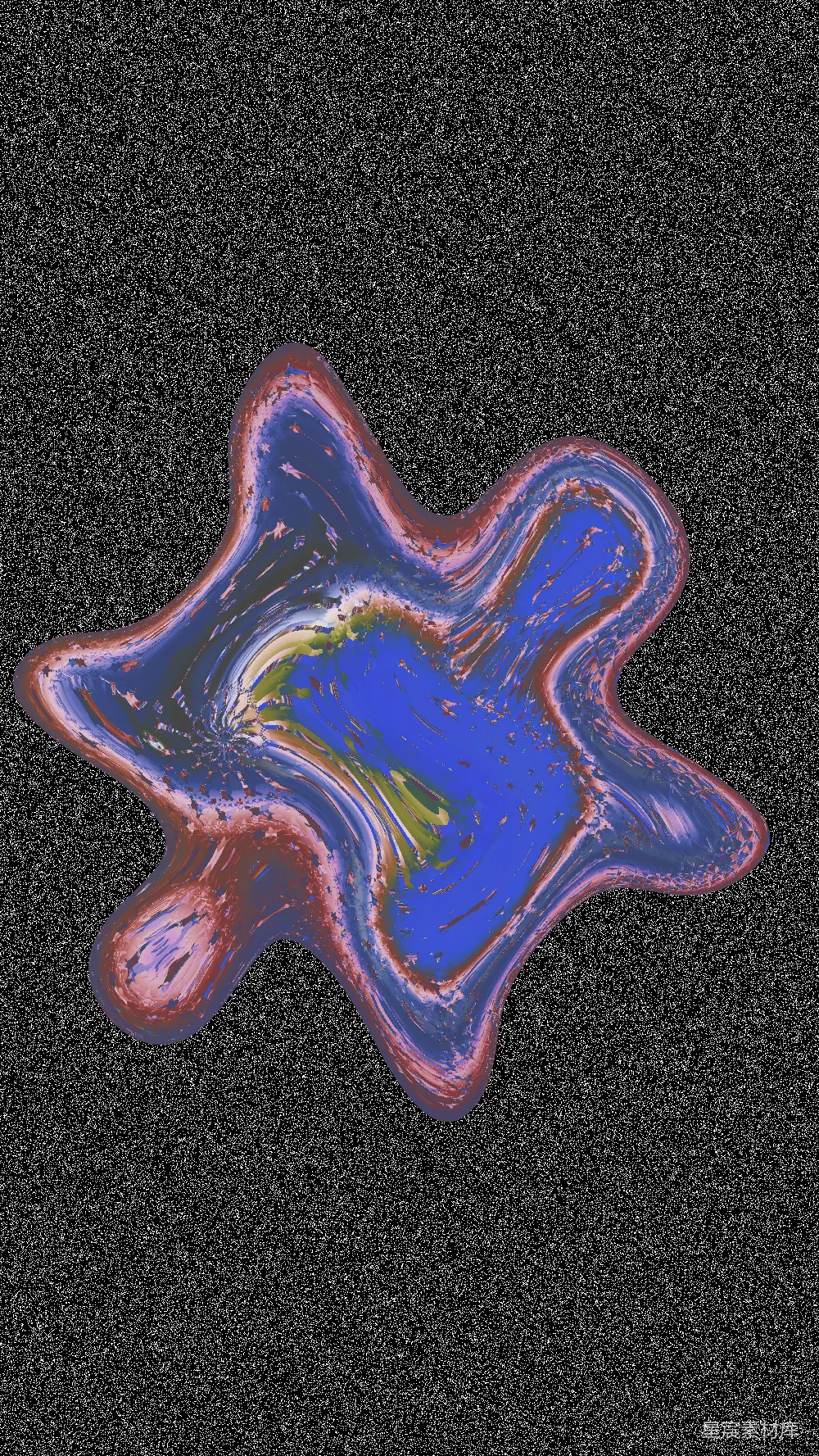高清摄影  一个多彩、抽象的星星状形状。