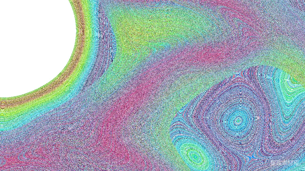 高清摄影  抽象的旋转的粉彩颜色，旁边有一个明亮的圆圈。