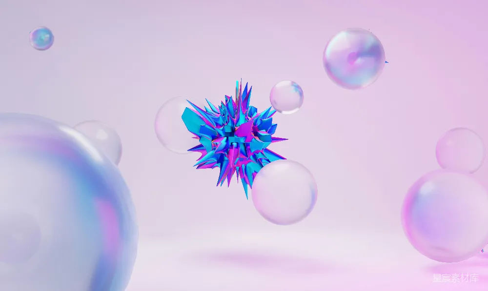 高清摄影  一簇漂浮在空中的肥皂泡