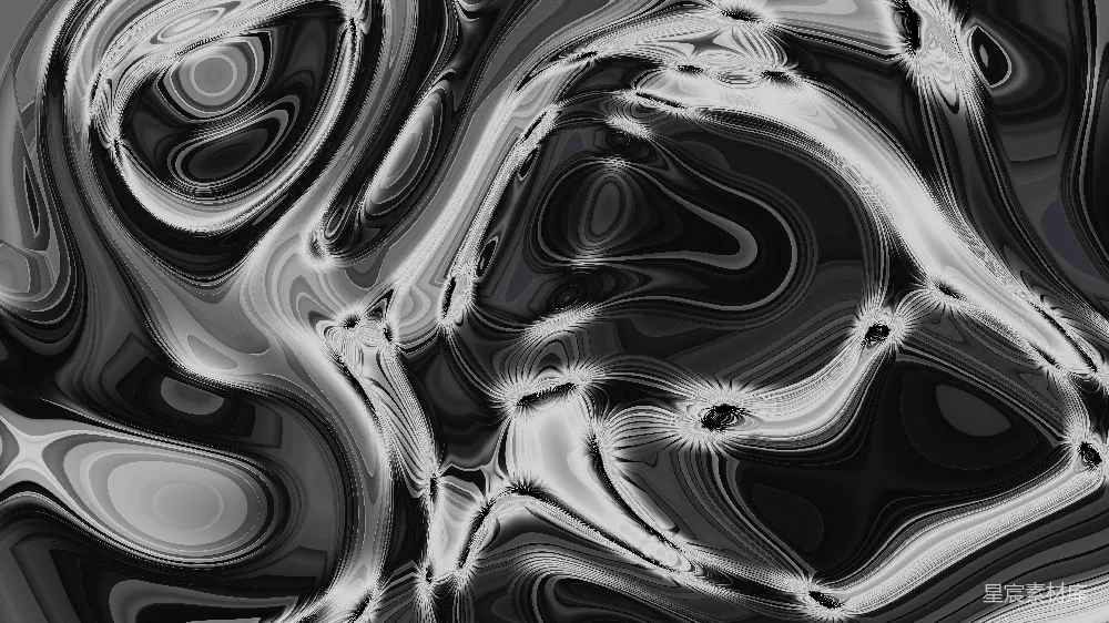 高清摄影  灰度抽象的流体运动，带有明亮的高光