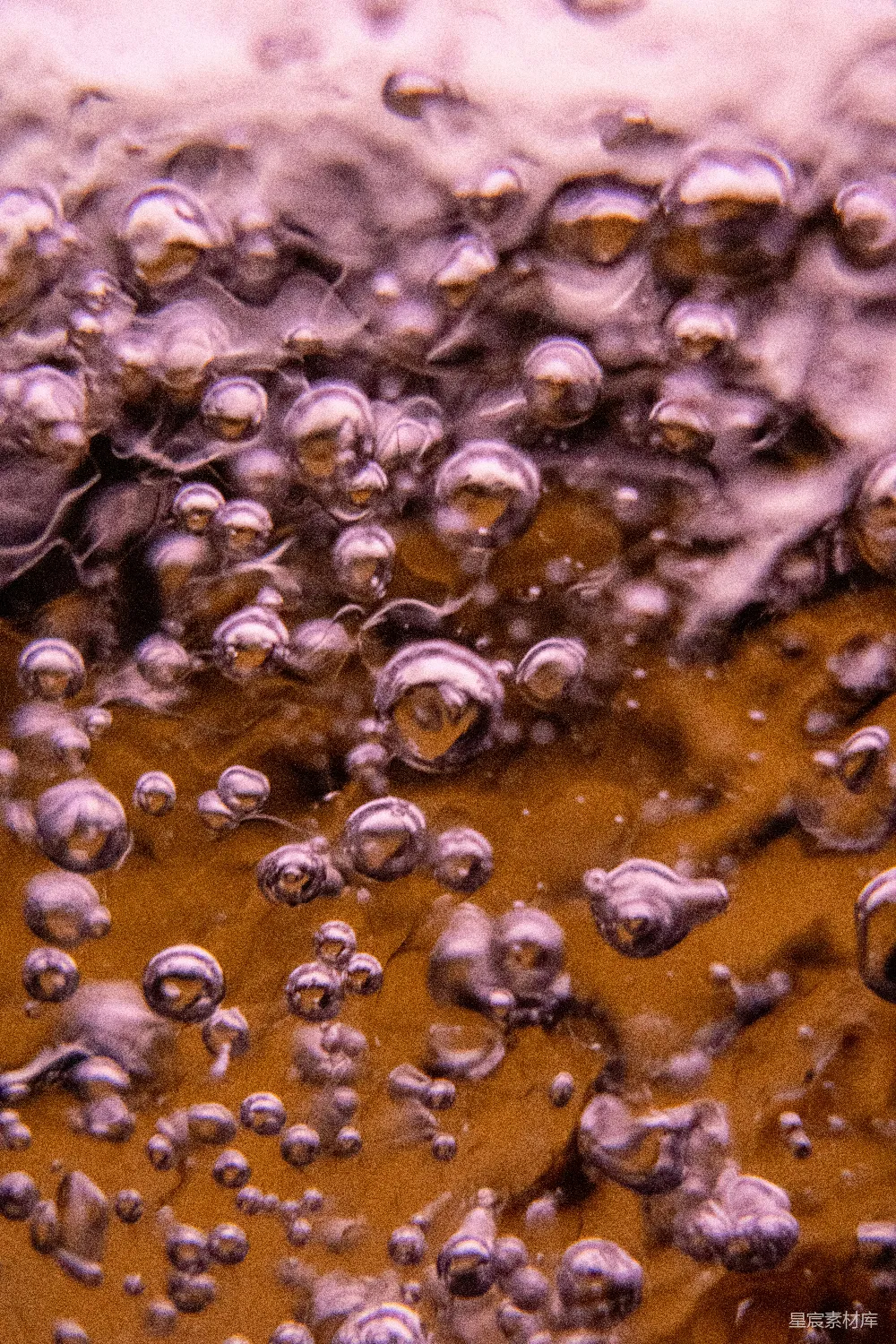 高清摄影  液体中的气泡特写