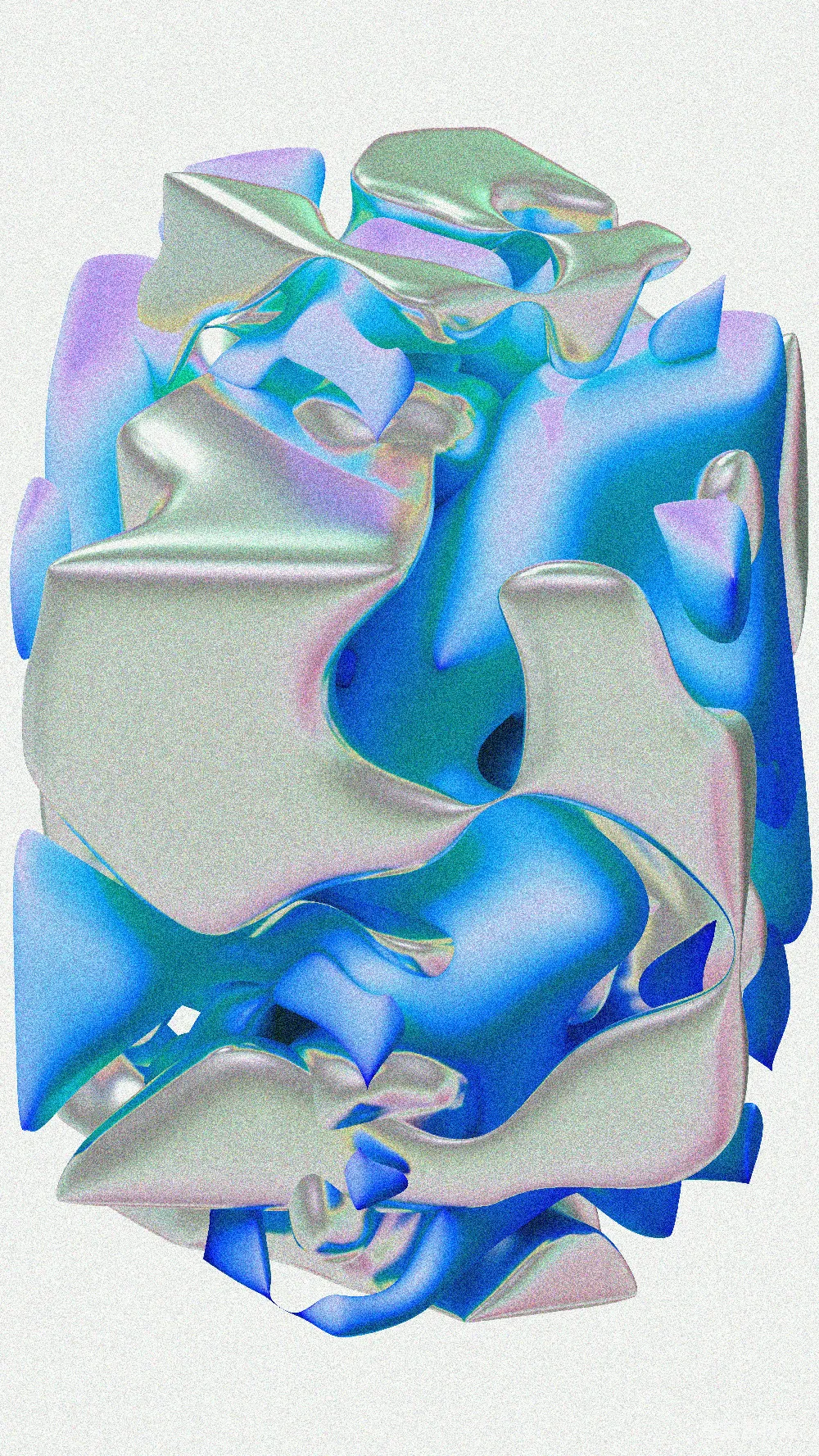 高清摄影  抽象的彩虹蓝和银色形态