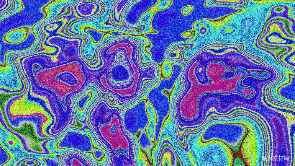 高清摄影  抽象多彩的流体图案，具有鲜艳的色调。