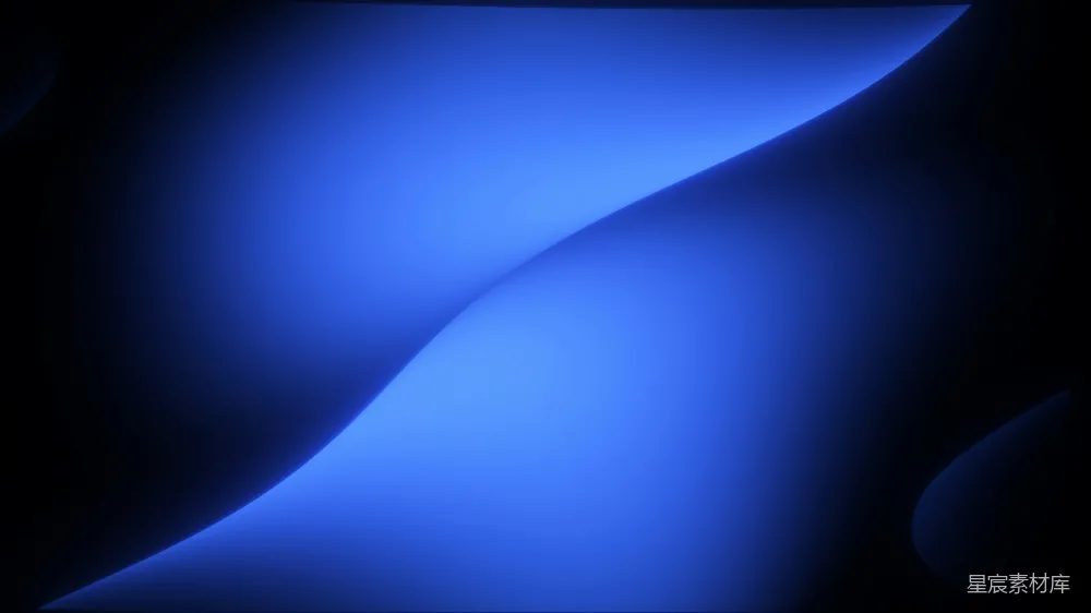 高清摄影  蓝光的抽象曲线在黑色背景上