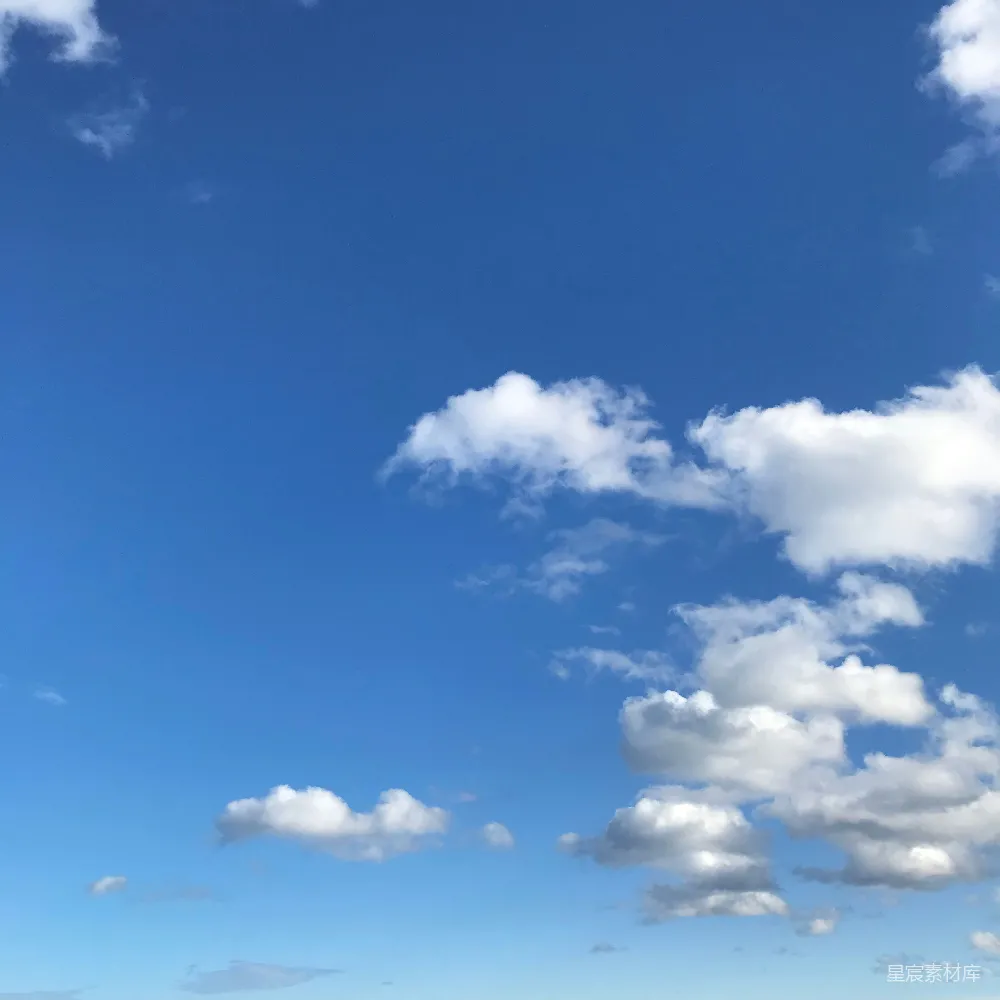 高清摄影 自然 白天的白云蓝天