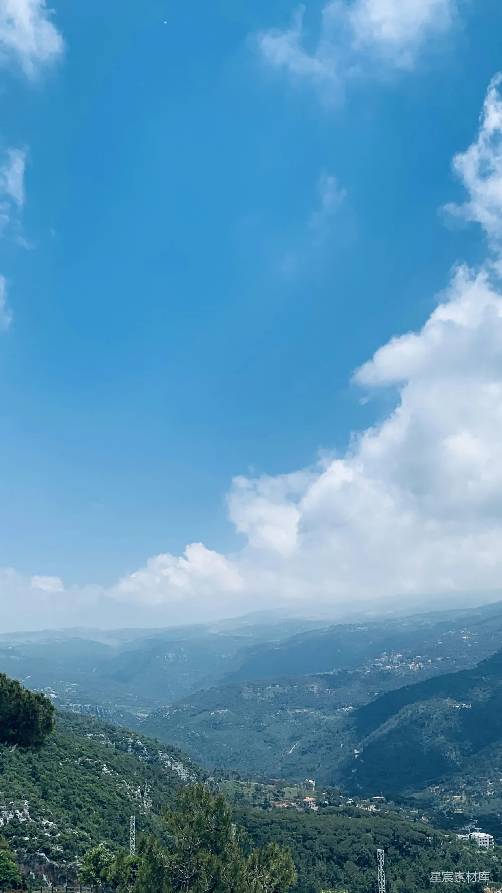 高清摄影 壁纸 自然 白天青山白云