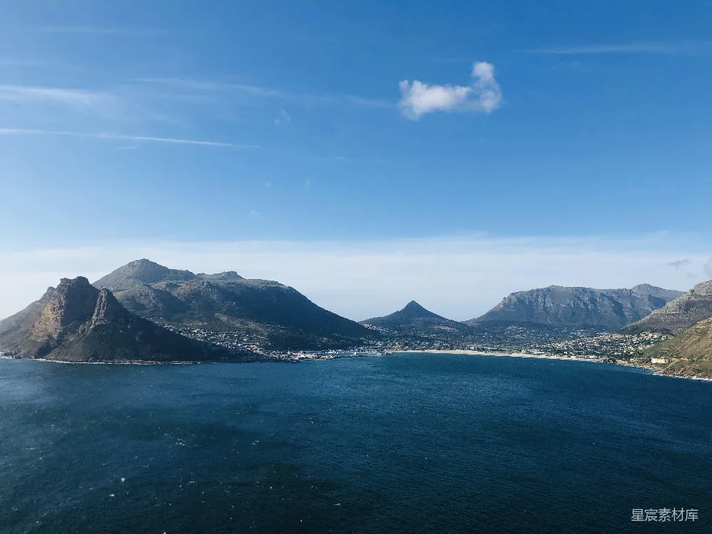 高清摄影 旅行 自然 壁纸 平静的水面在蓝天下的山脚下