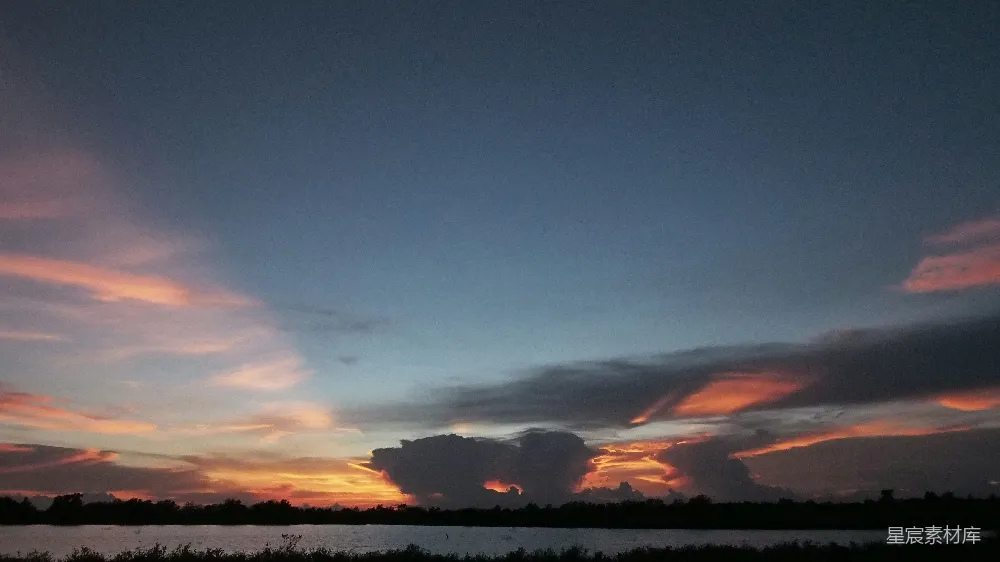 高清摄影  夕阳下山的剪影