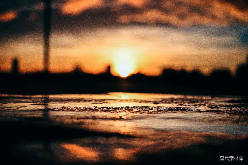 高清摄影 壁纸 水面在日落时的景象