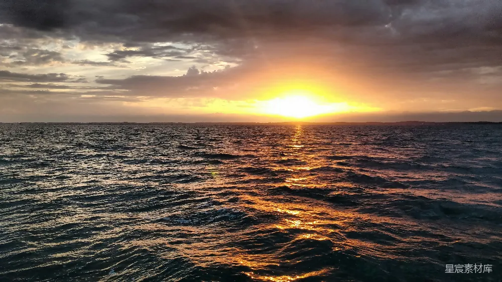 高清摄影  海上的日落