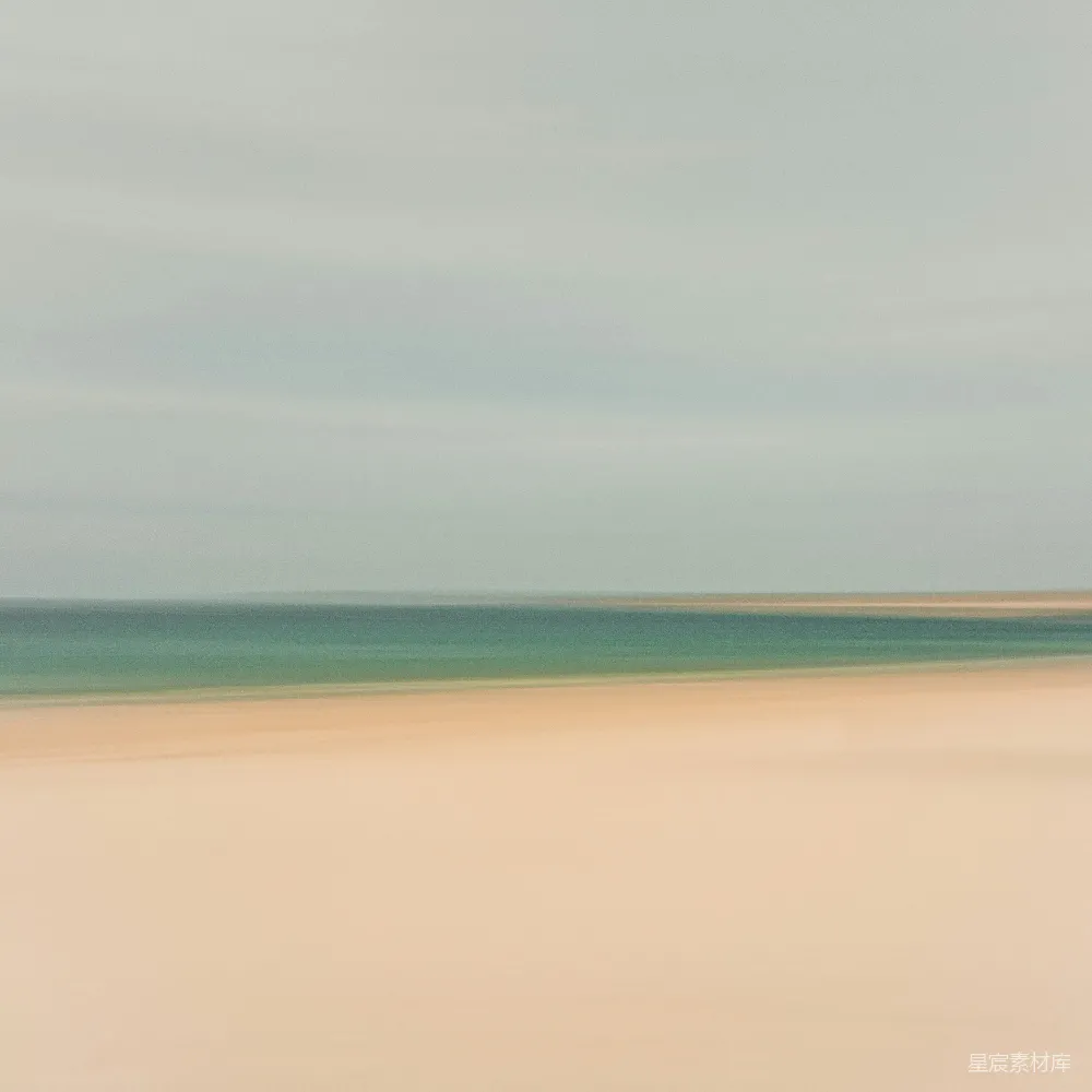 高清摄影  模糊的海滩和海洋照片