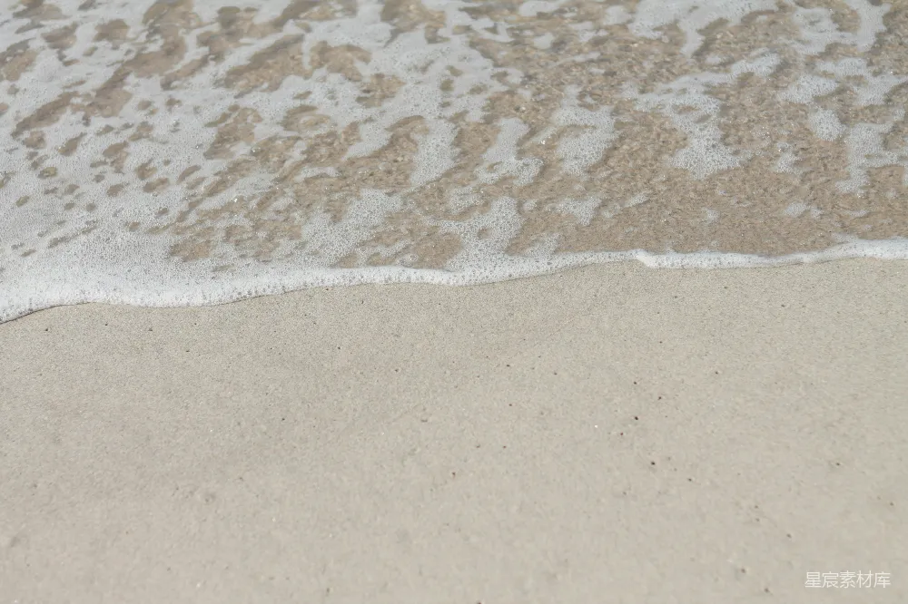 高清摄影  海滩上波浪的特写。
