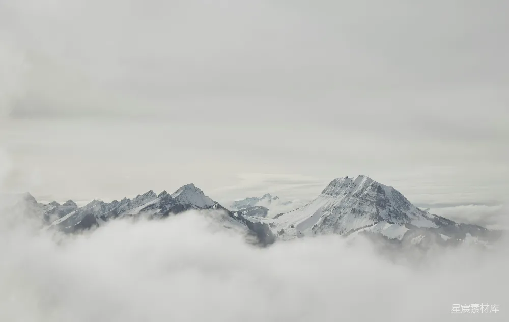 高清摄影  被雪覆盖的山峰