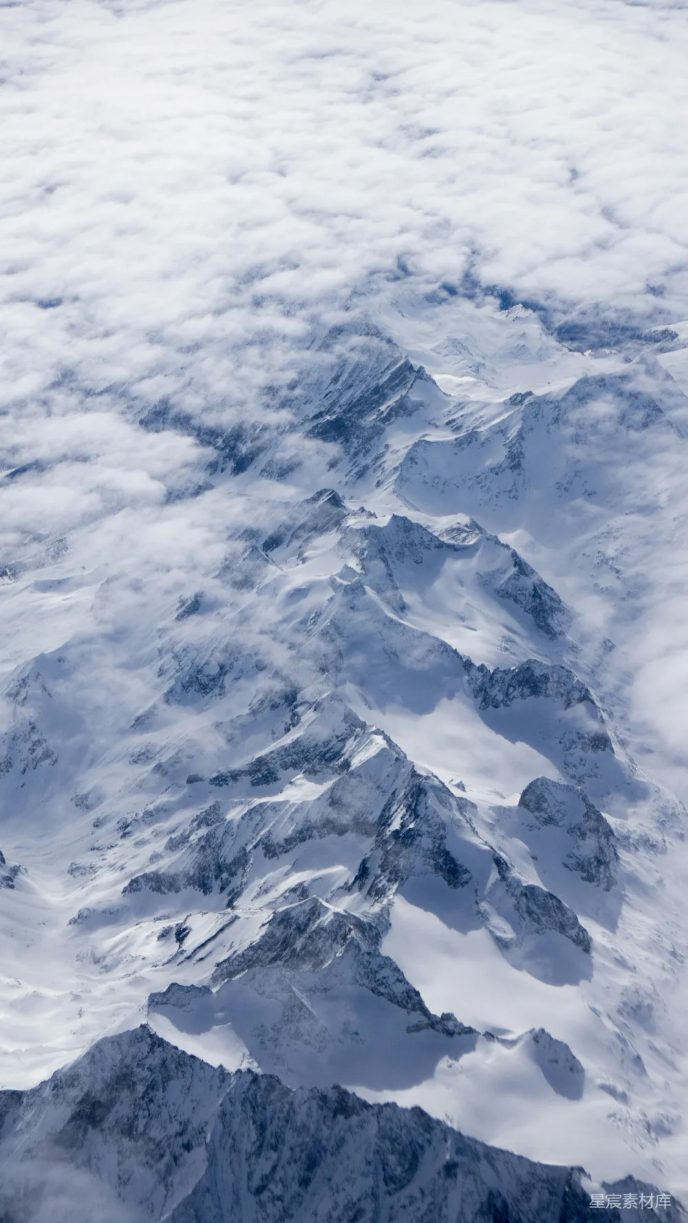 高清摄影  雪山航拍