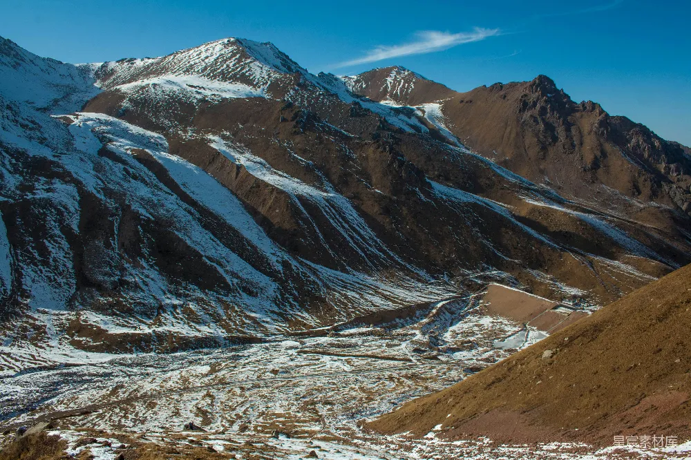 高清摄影  一座雪山山脉