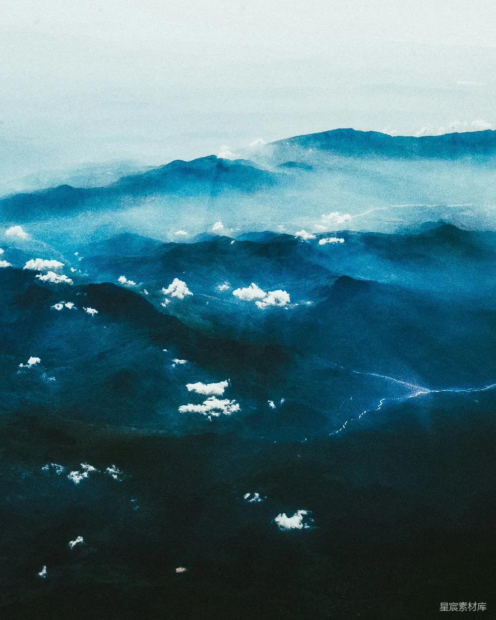 高清摄影 自然 从上方看山峦的景色