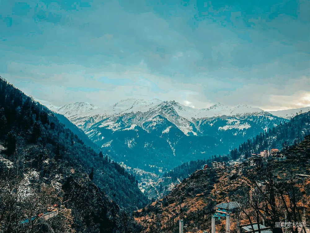 高清摄影 实验性 旅行 自然 壁纸 远处观看山脉的景色