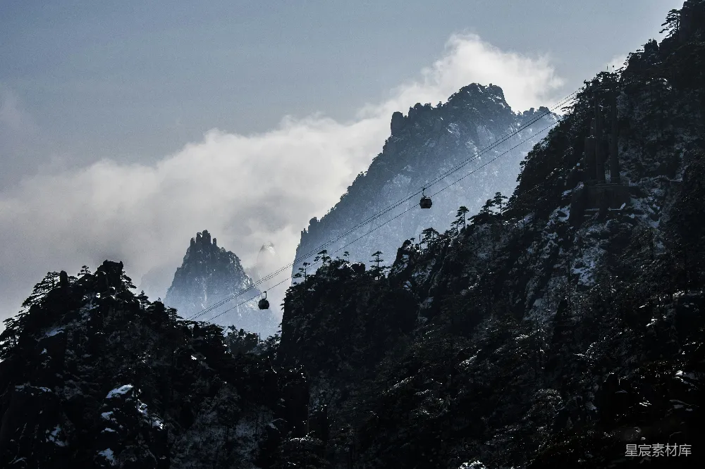 高清摄影  黑岩山有缆车线路