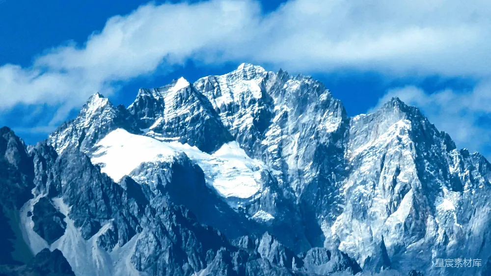 高清摄影  蓝天下的雪峰