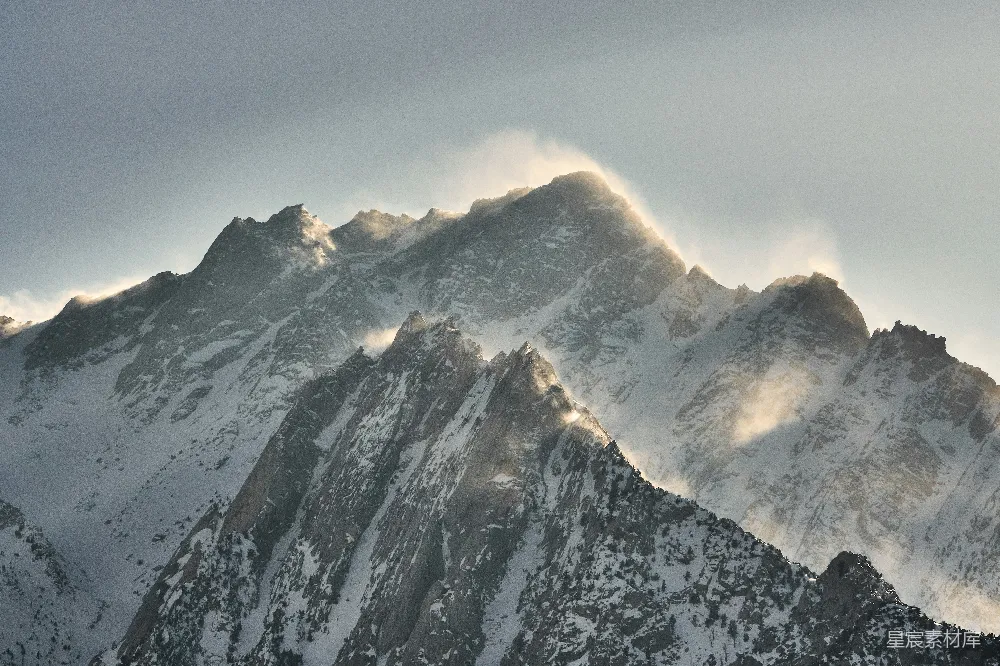 高清摄影  积雪的山