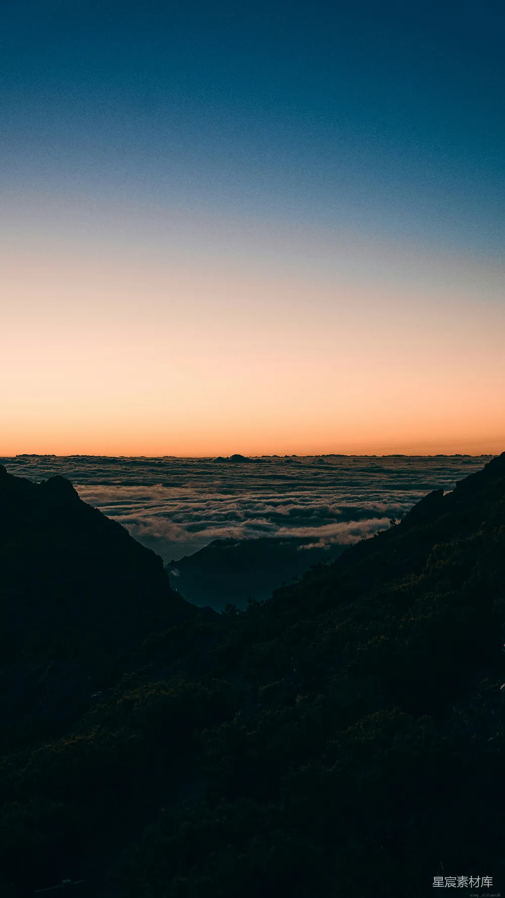 高清摄影  日落山头
