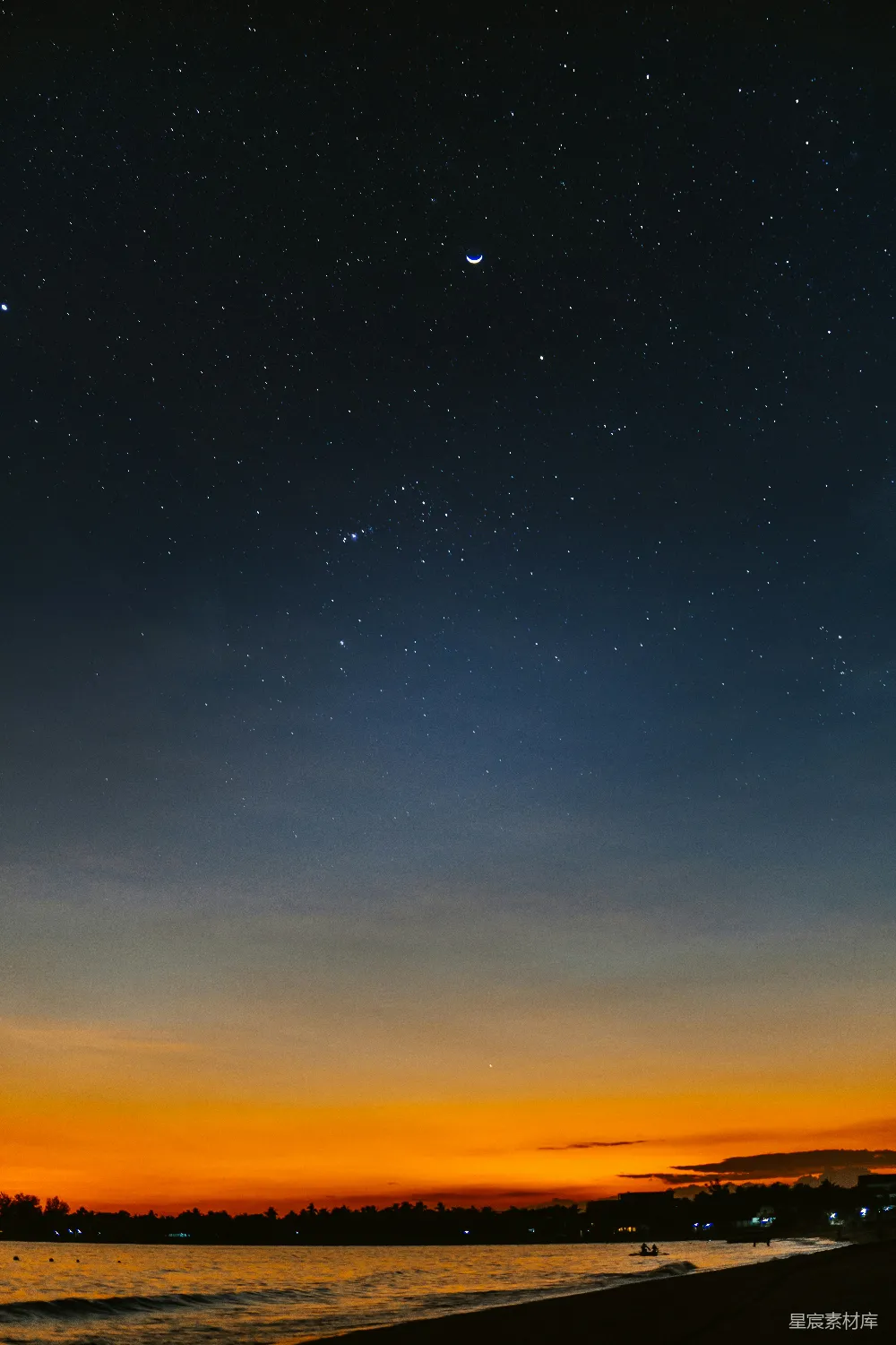 高清摄影  夜晚的海滩
