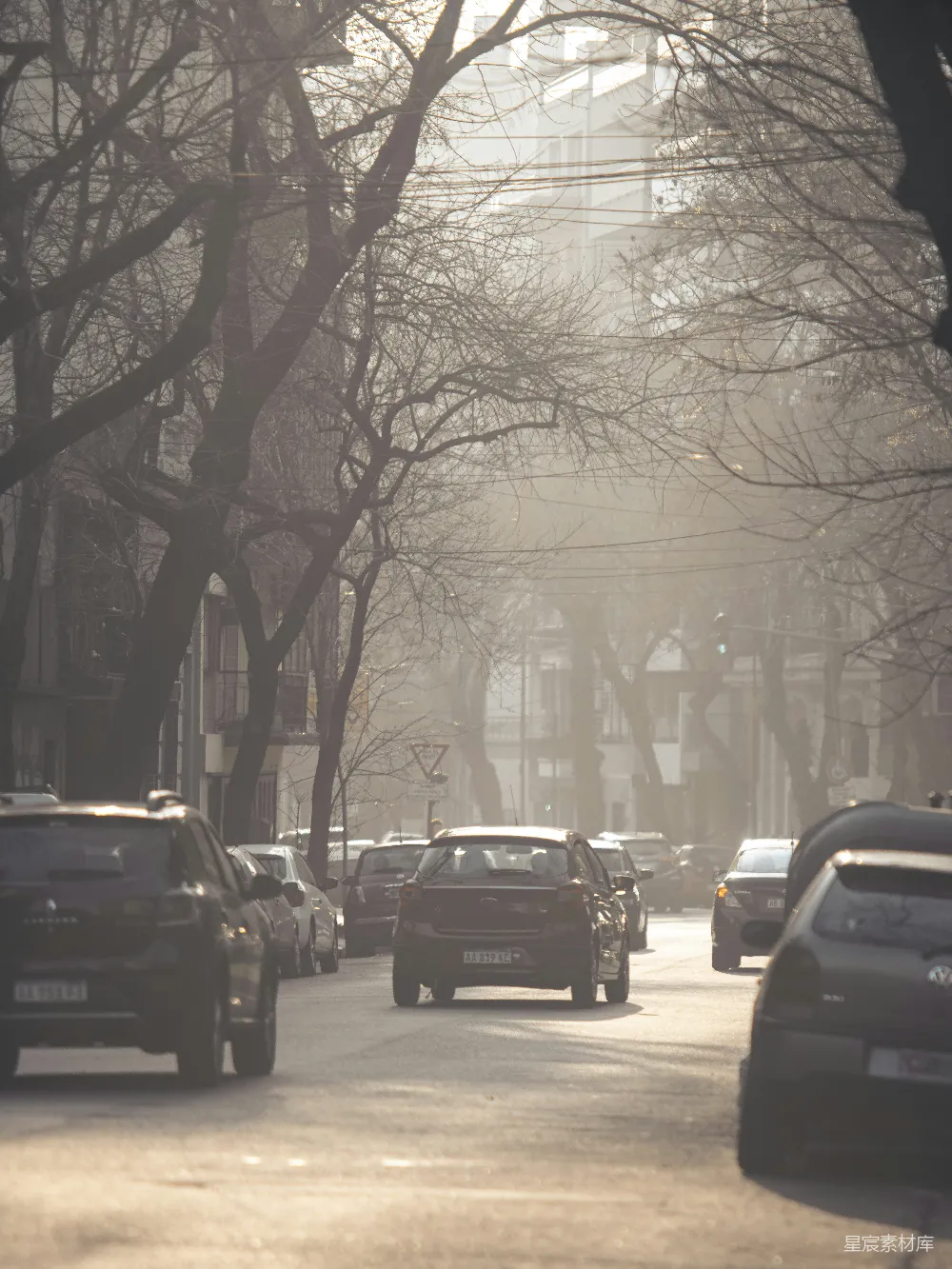高清摄影  白天停在路边的汽车