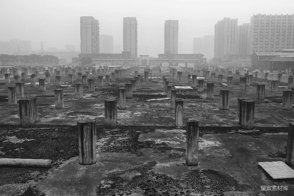 高清摄影  灰度照片的城市建筑