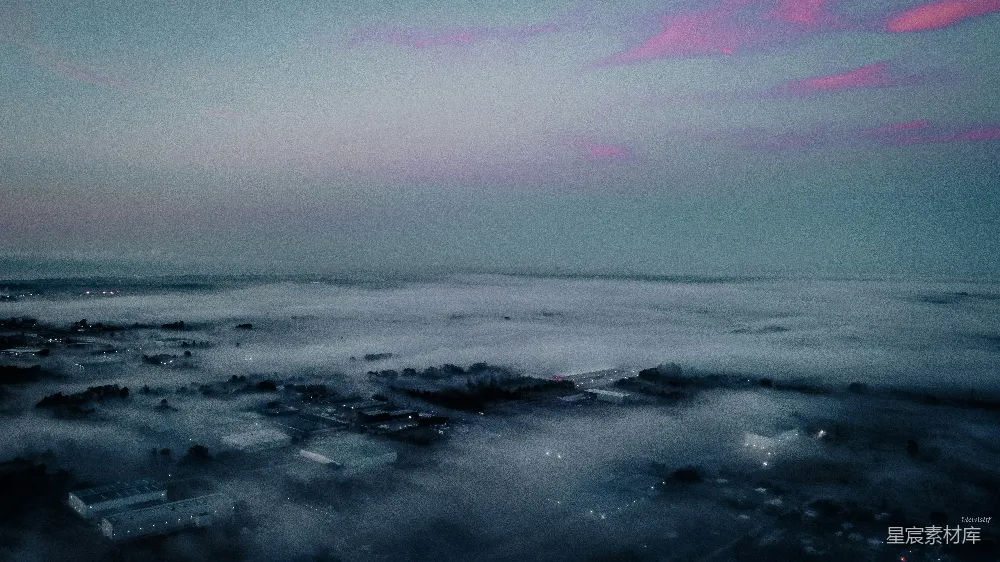 高清摄影  雾中城市的一景