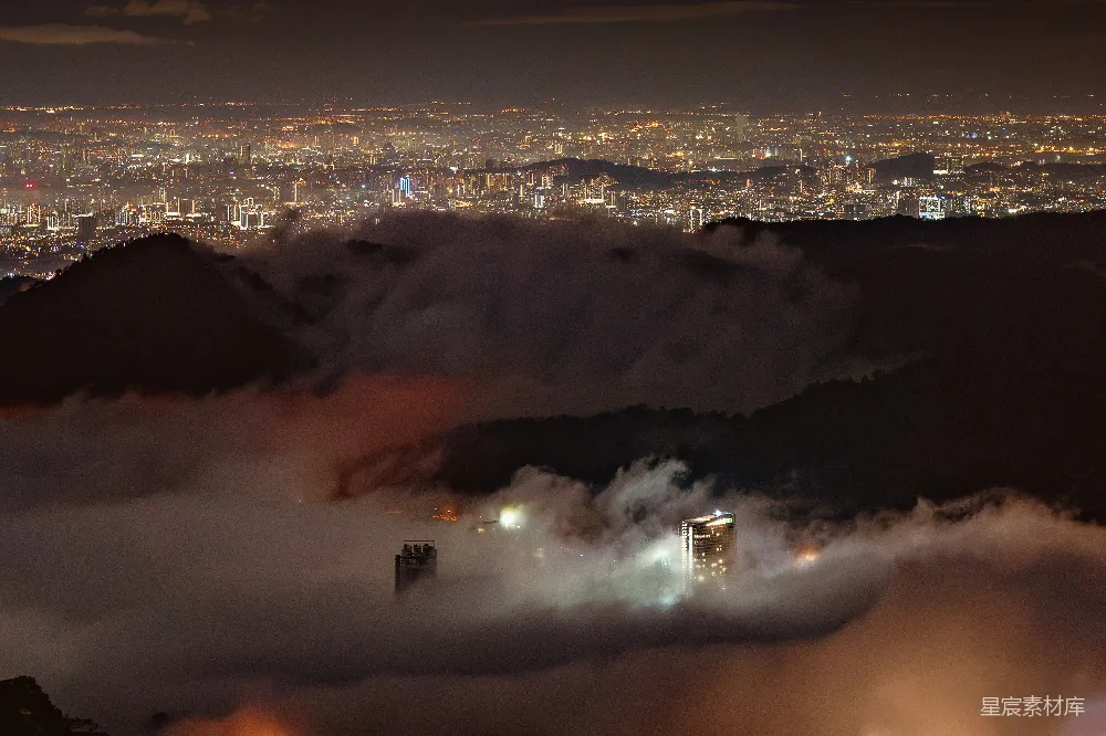 高清摄影  从空中俯瞰城市的一景