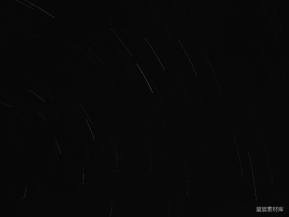 高清摄影  星轨在黑暗的夜空中。