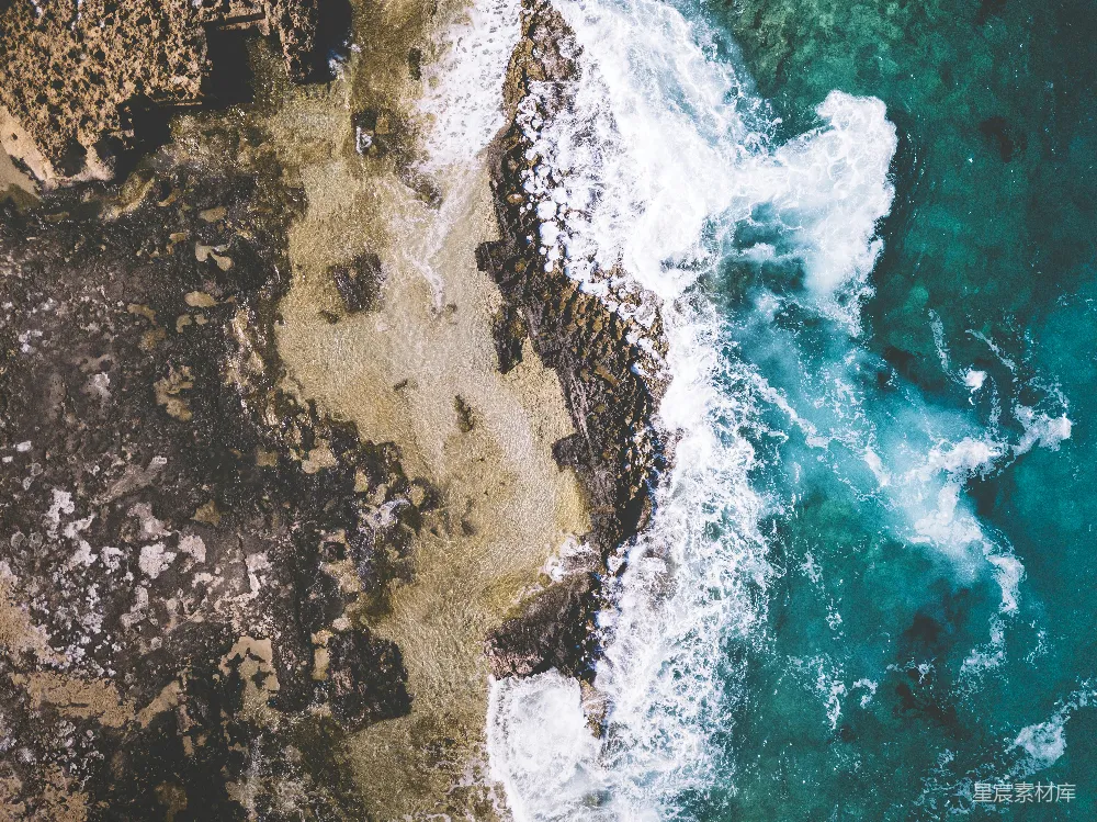 高清摄影  海滩上的航拍照片