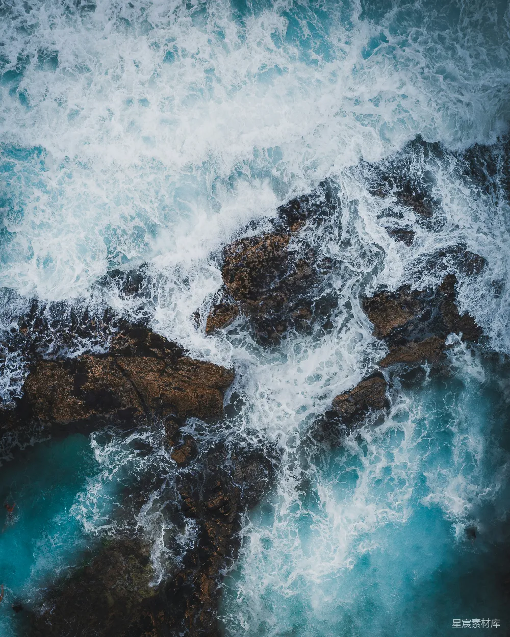 高清摄影  海洋波浪的航拍视角