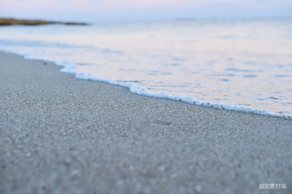 高清摄影  海滩上的海泡