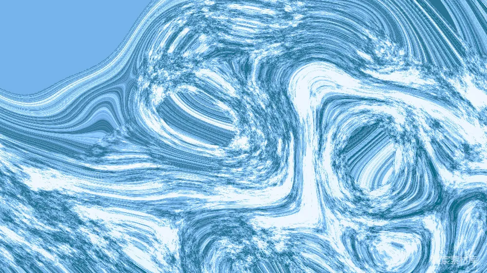 高清摄影  抽象的流动光蓝和白色图案